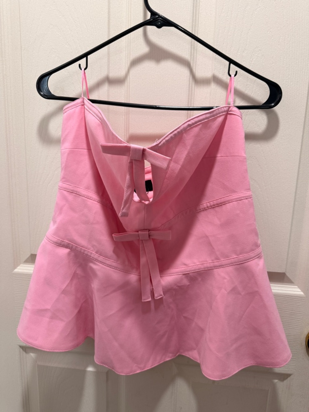 Zara Pink Tie-Back Spaghetti Strap Dress